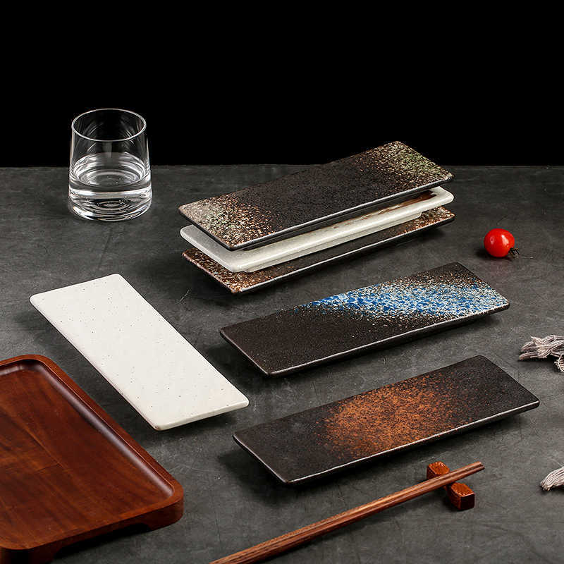 Elegant sushi- och barbecue tallrik i porslin