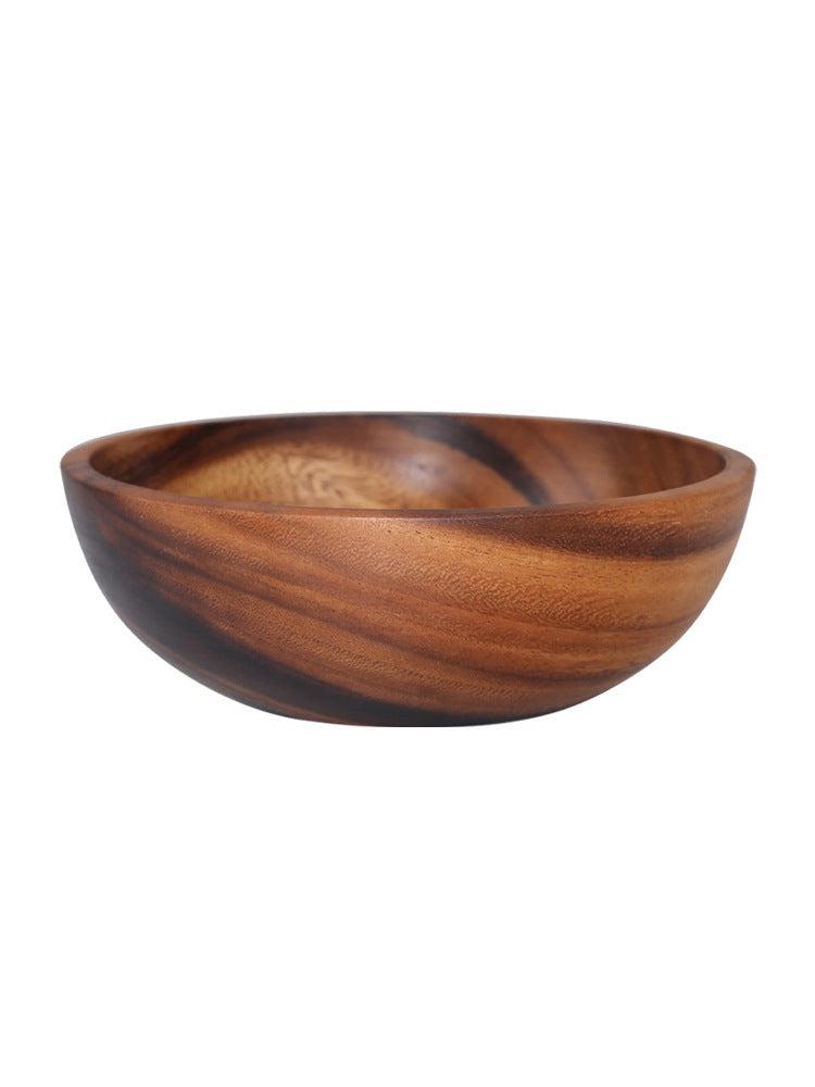 Handmade wooden bowl in Japanese design for elegant serving