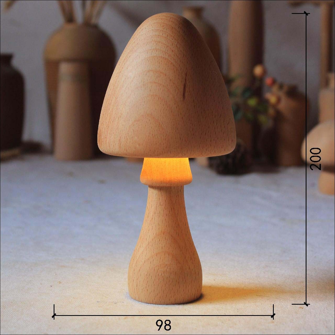 Elegant mushroom-shaped lamp