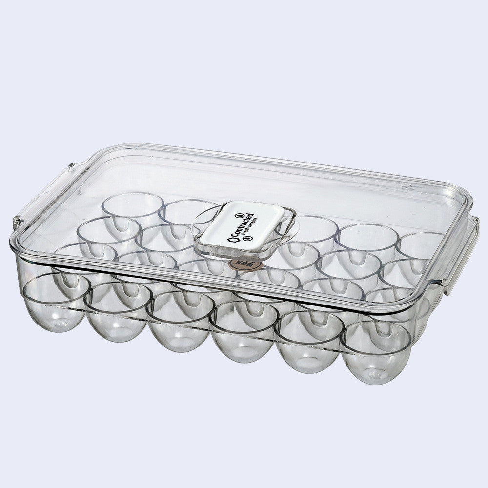 Transparent storage box for fruits and vegetables with lid
