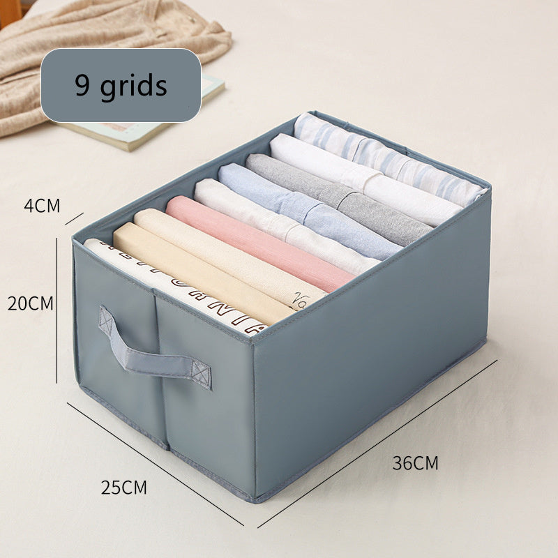 Clothing and underwear storage box in a sleek design