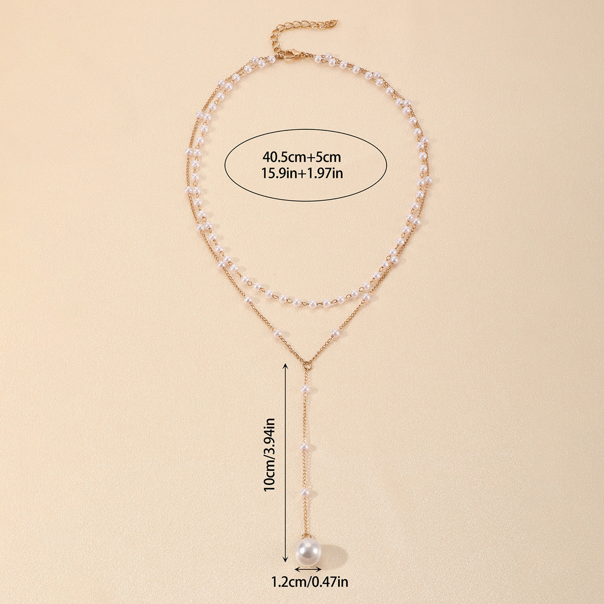 Double pearl necklace