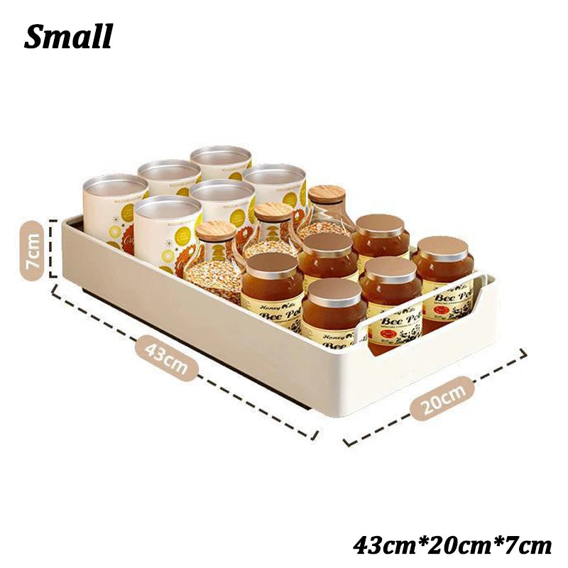 Pull-out cabinet storage drawer with slide rail – Perfect for kitchens and bathrooms