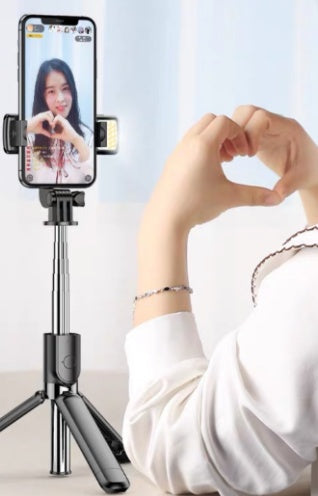 Elegant Bluetooth Selfie Stick with Tripod and Remote Control