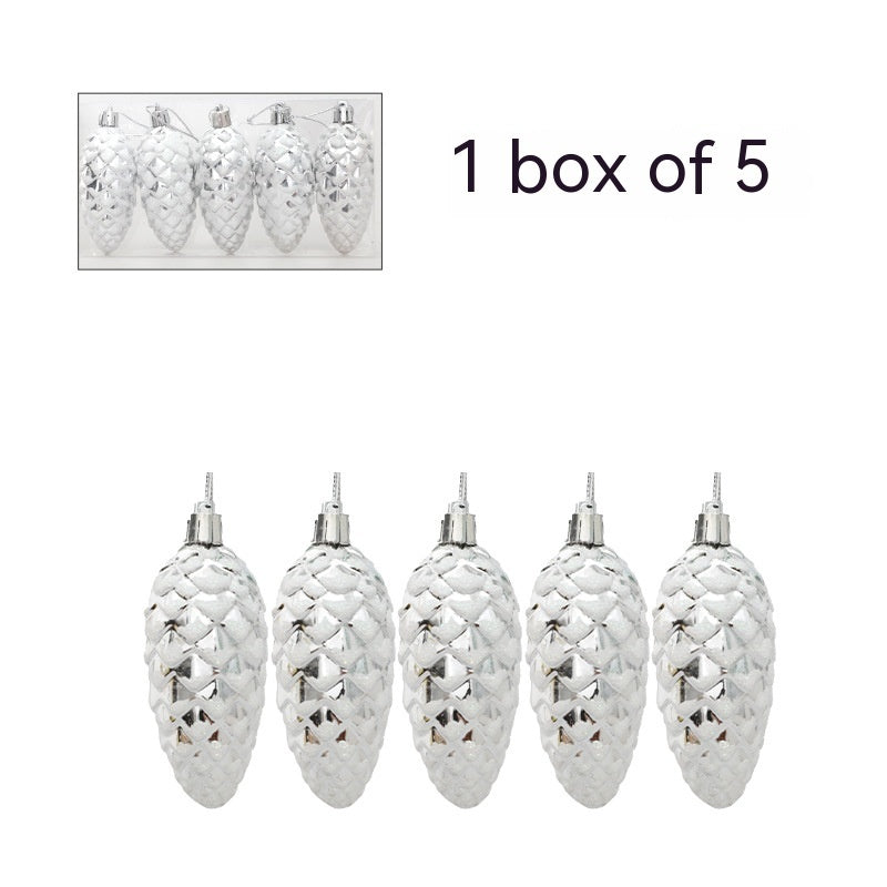 Juldekorationer – Glittrande Grankottar i guld, silver, rött & champagne