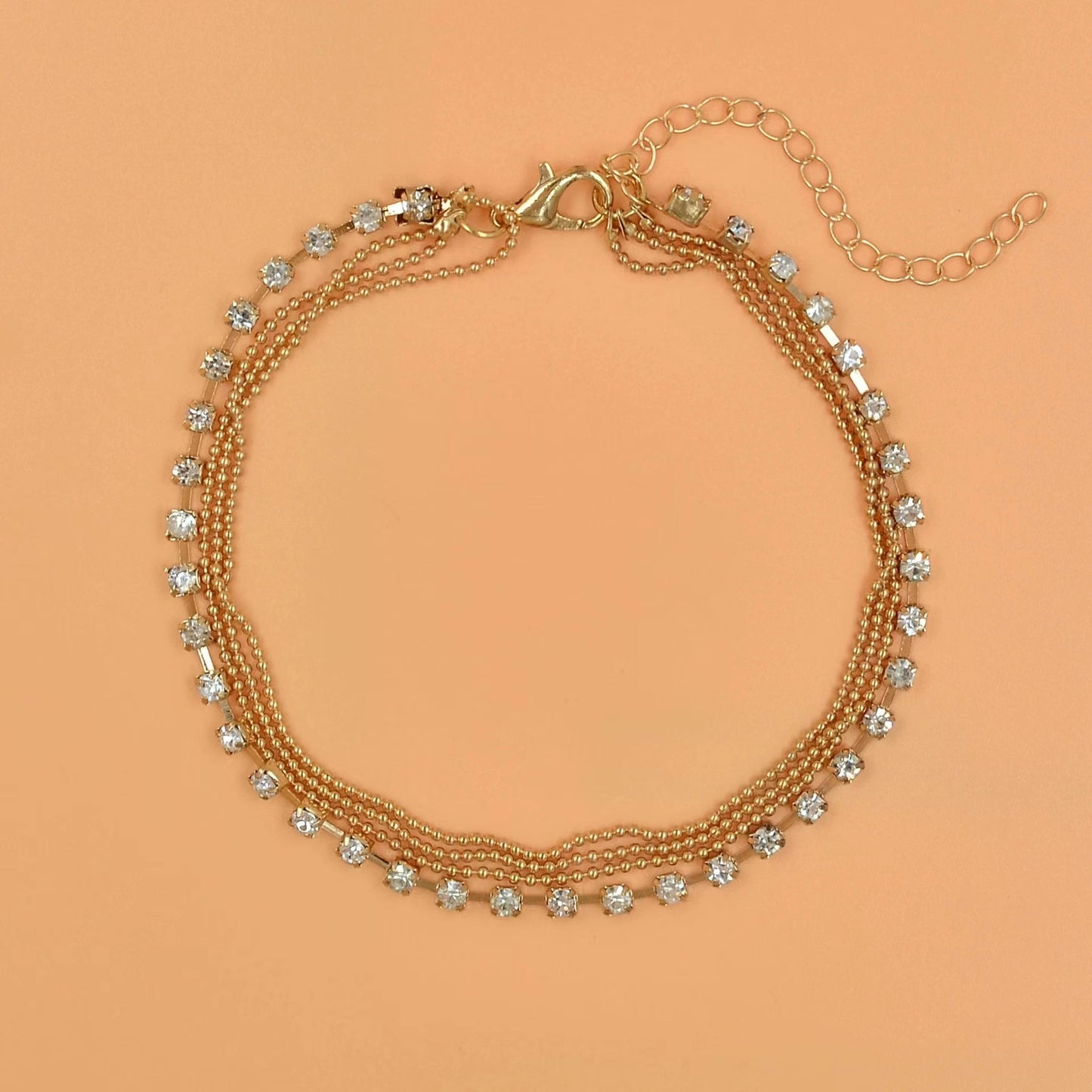 Strass smycke för ankeln