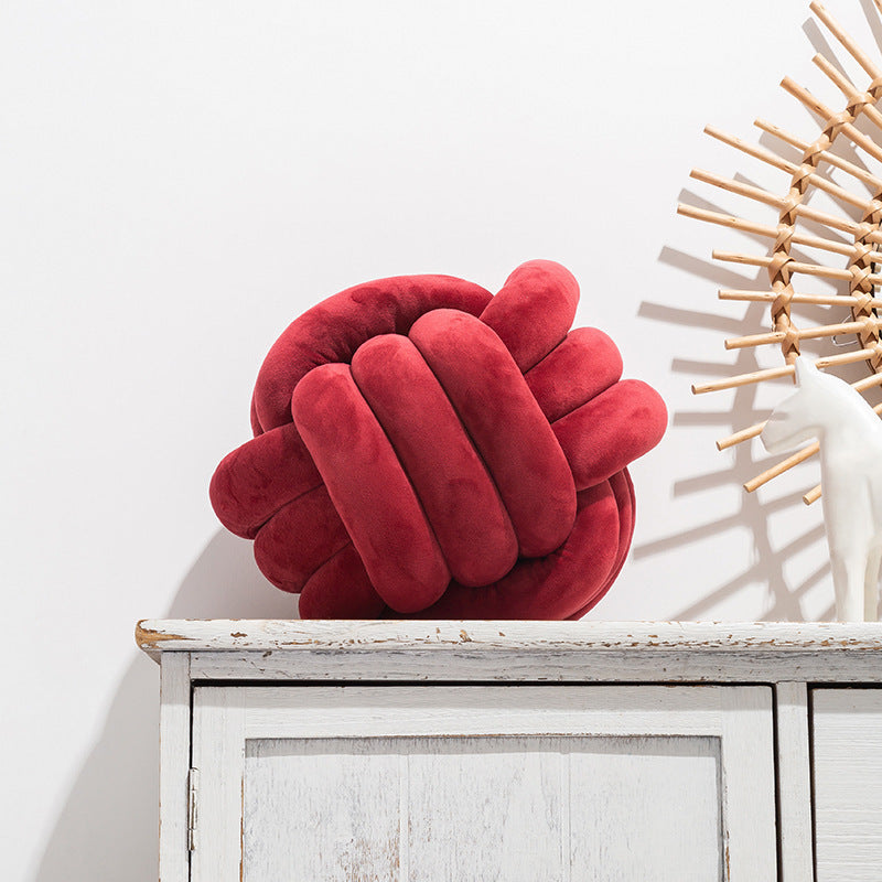 Knotted Velvet Pillow – Unique Handwoven Interior Detail