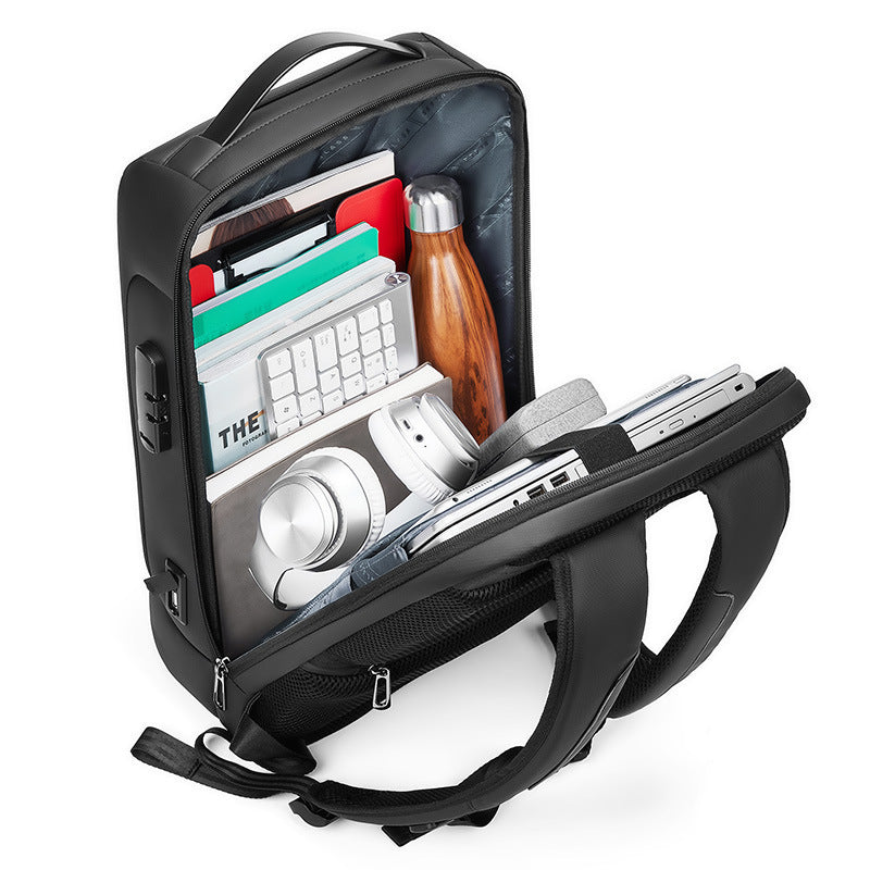 Stylish computer backpack with magical capacity!