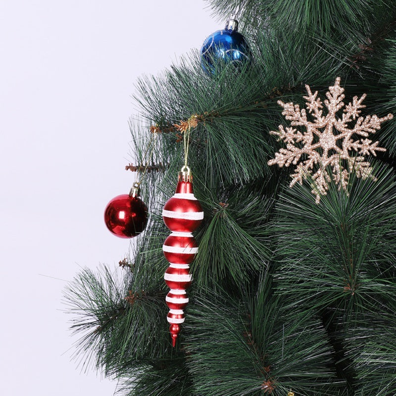 Juldekoration – Röda Kulspiror i Droppform (6-pack)