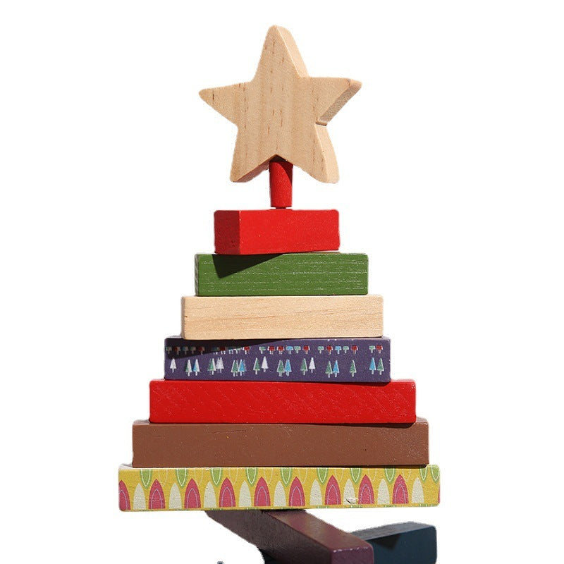 Julgran i byggklossar – Snurrande juldekoration i trä för hemmet