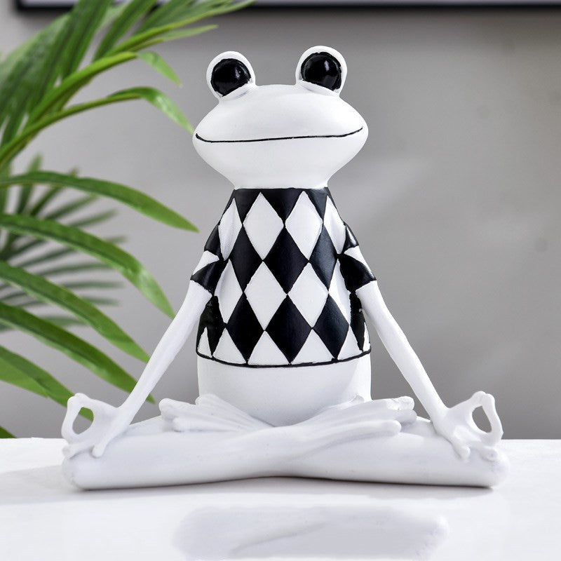 Elegant Yoga Frog figurin