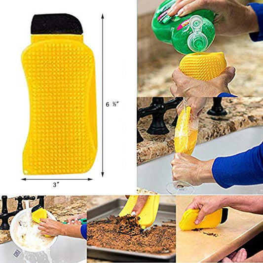 3-i-1 Silikonsvamp Hero – Skrubba, skrapa & rengör med en svamp
