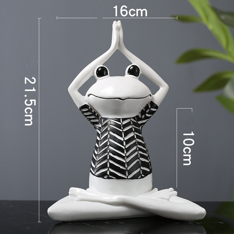Elegant Yoga Frog figurin