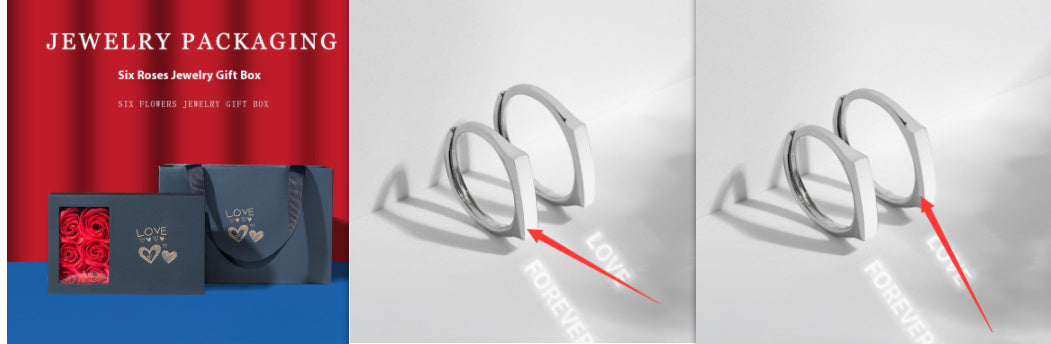 Silverringar med kärleksfullt mönster – Perfekt gåva för romantiska stunder