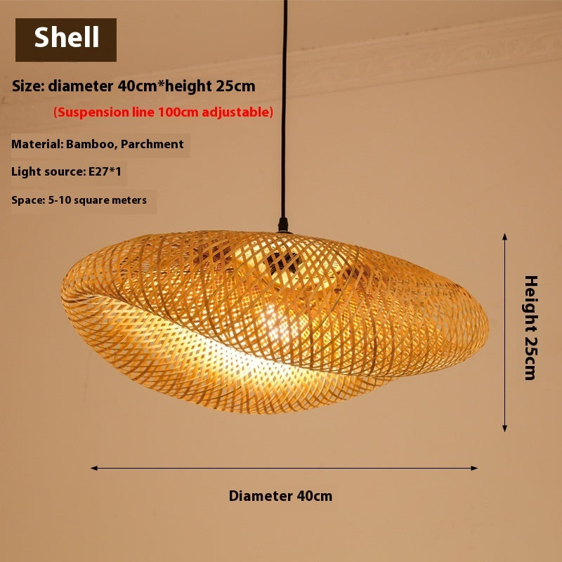 Luxurious bamboo ceiling lamp