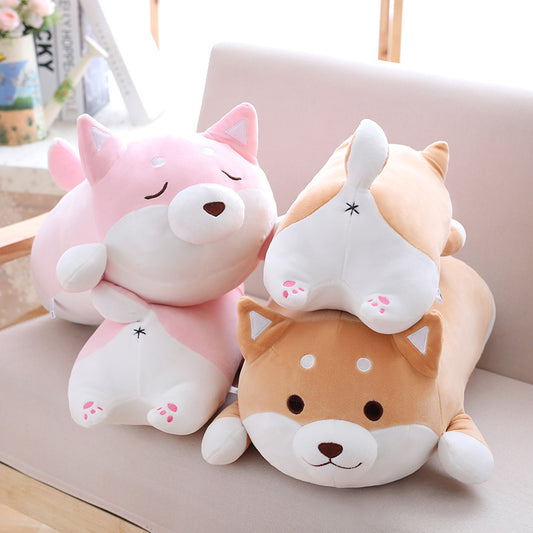 Söt Fat Shiba Inu Plysch hund - Kramgo Lekvän för Barn och Vuxna