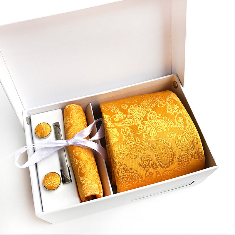 Stilrent herrset – Slips, manschettknappar & näsduk i hög kvalitet