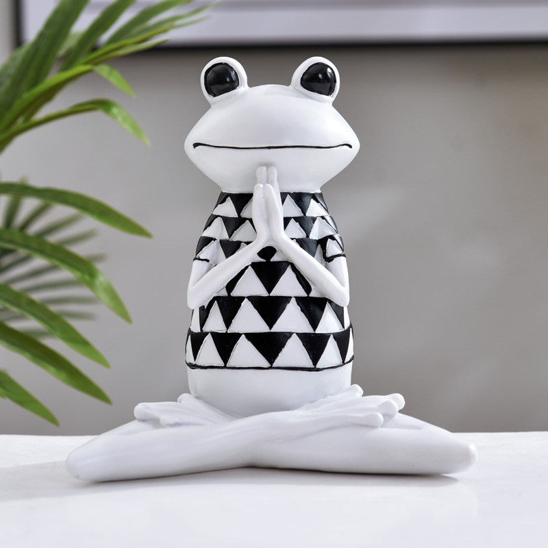 Elegant Yoga Frog figurin