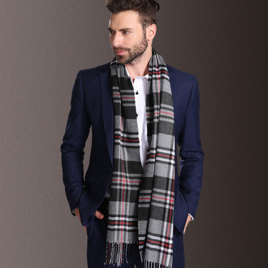 Eleganta Tartan Skarfar för Män - Vintervärme i Polypropen
