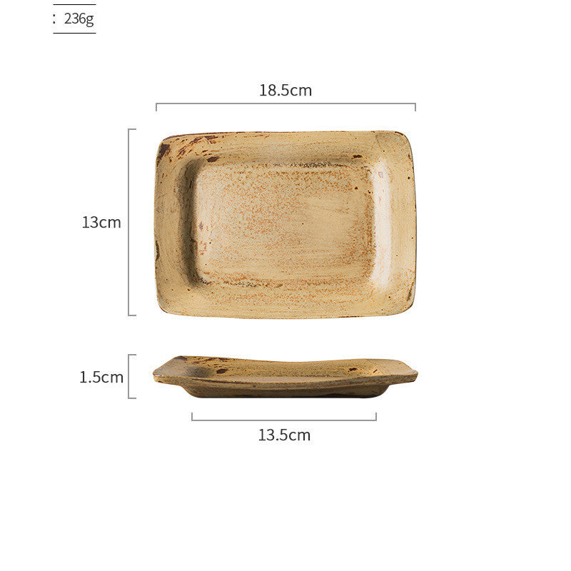 Keramisk tallrik i vintage stil  – Japansk & Kinesisk Stil
